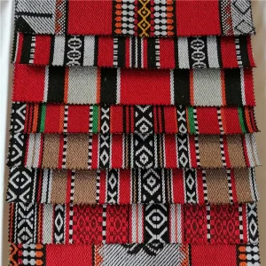 Furniture Fabric Manufacturer Custom 100% Polyester Yarn Dyed Arabian Sadu Pattern Fabric for Home Textile