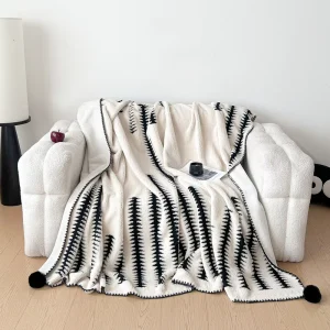 Fuzzy Ball Blanket Double-layer Thickened Blanket Office Nap Cover Shawl Blanket Sofa Use Luxury High-end