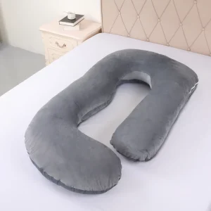 G Shaped Anti Snore Massage Body Pillow for Side Sleeping Detachable Pregnancy Pillow Full Body Support 100% Polyester Filling