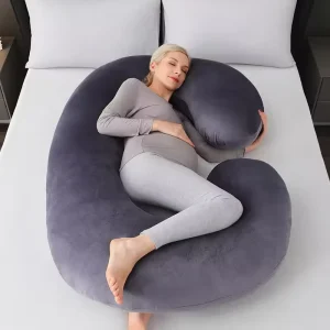G Shaped Pregnancy Pillow with Removable Cover Full Body Support Maternity Cushion for Side Sleeping Pregnancy Pillow