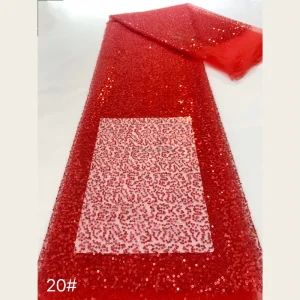 G2310 Uniform Glitter Full Cover Mini Sequin Sheer Tulle Fabric Multi scene Luxury Party Formal Fabric