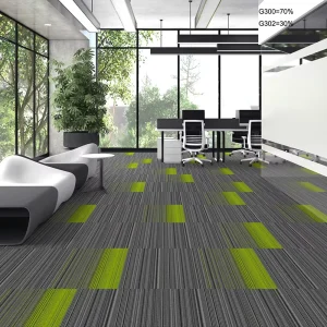G300 Polypropylene Eco Friendly PET Friendly Office & Home Carpet Tiles 50x50cm Commercial Use Thin Cushioned