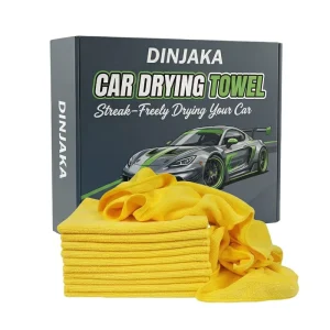 GDM008 40*40CM 300GSM 0.1D Microfiber Double Sided Weave Car Towel Fast Water Absorption Streak Free Dirt Resistant Auto