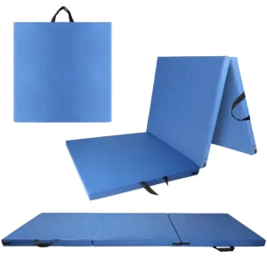 GELILAI Folding Gymnastics Mat 5mm Thick Memory Foam Yoga Mat Non-Slip Gym Floor Home Workouts Pilates Stretching Mat