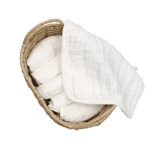GOTS 100% Organic Cotton 6 Layers Gauze Muslin Baby Seersucker Kerchief Children’s Bath Towel Baby Blanket