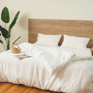 GOTS Biodegradable 100% French Linen Duvet Cover Sets Comfortable for Sleeping New Design 100% Pure Flax Linen Bedding Sheets