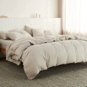 GOTS Certificate Comfortable New Design 100% Pure Linen Bedding Set Bed Sheet Pillowcase Set Linen Duvet Cover