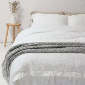 GOTS Cleared 100% Linen European Style Stone Washed 4 Piece Bedding Set Soft Hotel Collections for Home Use