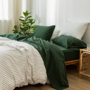 GOTS Stone Washed 100% Organic French Linen Oeko tex Certificated French Linen Bedding Sheets Sets