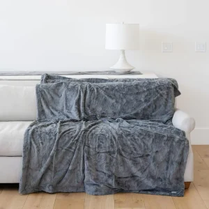 GRACED Large Printed Faux Fur Eco Friendly Throw Blanket Softest Warm All Season Home Decor for Bedding & Sofa