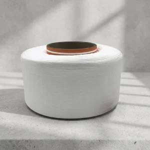 GRS 100% Fdy Recycled Polyester Filament Yarn 38D 72F 40Dtex Raw White Semi dull Anti pilling Recycled Yarn for Weaving AA