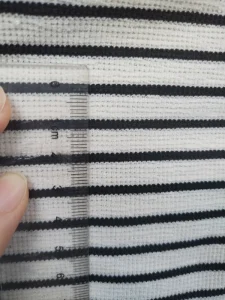 GRS Certified Sustainable 97% Recycled Polyester 3% Spandex Texture Yarn Dyed Jacquard Knit Fabric for Casual Wear Hoodie Jacket