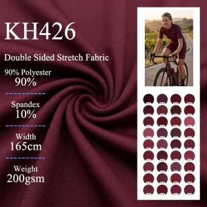 GRS Tour 200gsm Four-Way Stretch Breathable Polyester Spandex Double Sided Knitted Fabric For Cycling Kit Tour De France Fabric