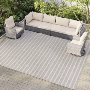 Garden Terrace Carpet Anti UV Modified Polyester Green Space Decor