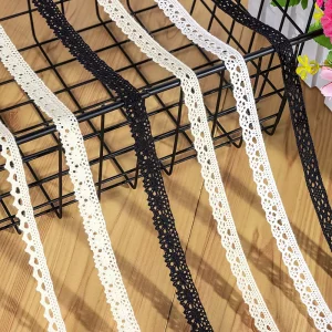 Garment Accessories Embroidery White Lace Underwear Trimming Factory High-quality Water-soluble 100% Cotton