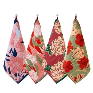 Gauze Square Towel Soft Absorbent Lint Free Face Washing Children’s Towel Household Non Fuzzy Hanging Handkerchief Kindergarten