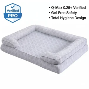 Gel Free Noise Free Classic Rectangle Fabric Orthopedic Cooling Egg Crate Foam Pet Dog Bed Washable Carton Box Summer Focus
