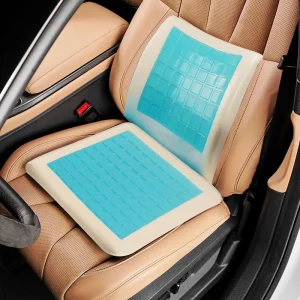 Gel Seat Cushion and Memory Foam Waist Cushion for Car, Outdoor, Office, Airplane Chair