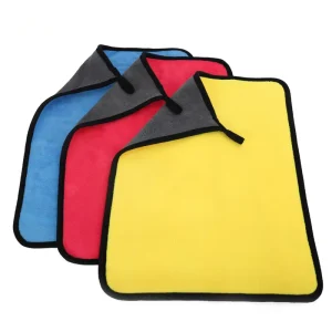 General Purpose Microfiber Auto Wash Towel Lint Free High Water Absorption Car Cleaning Cloth Bulk Custom Logo