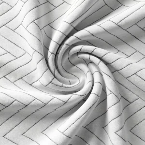 Geometric Dyed Knitted Cooling Polyethylene Polyester Jacquard Knitting Medium Weight 550gsm Jersey Mattress Ticking Fabric