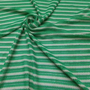 Geometric Knitting Fabric Polyester Knitted Crochet Fabric for Beach Clothing Making