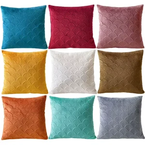 Geometric Ultrasonic Quilting Pattern Cushion Pillows Knitted Design for Indoor Outdoor Back Support Comfortable Throw Cushions