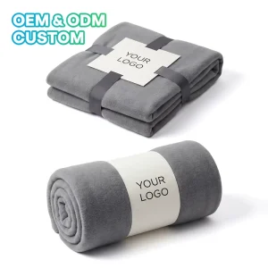 Gift Custom Printed Embroidery Blanket Multiple Size Color Flannel Fleece Blanket for Holiday Gift Promotion Activities