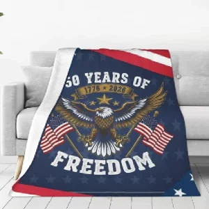 Gift Holiday Home Throw America 250th Anniversary Commemoration Blanket High Quality Country Symbol Printed Flannel Blanket
