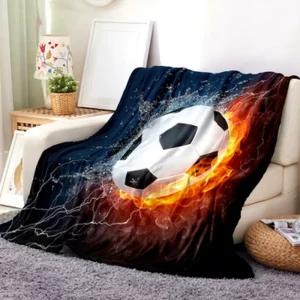 Gift Polyester Sofa Bedding Living Room Warm Soft Modern Solid Thick Striped Coral Fleece Blanket Home Travel