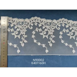 Girls Narrow Stripe Embroidered Sheer Fabric 100% Polyester Knitted Cloth Custom Width Weight Dress Home Textile Stock