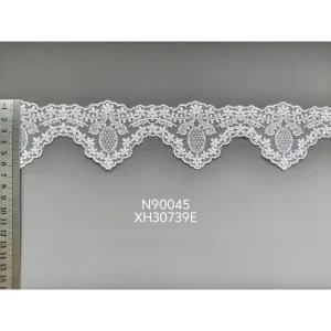 Girls Sheer Narrow Stripe Embroidery Knitted Polyester Cloth Customizable Sleepwear Curtain Accessories Stock