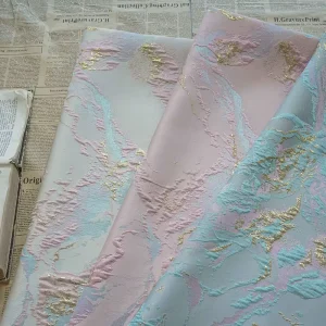 Glitter Irregular Mountain Relief Micro Elastic Dress Brocade Jacquard Fabric for Dress