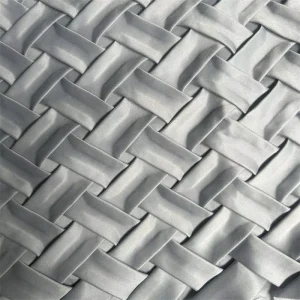 Glitter Satin Embossed Pleated Sateen Bonded Wrinkled Cross Crinkled Polyester Fabrics