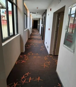 Global Wholesaler Nylon Wall to Wall Carpet Anti wear Custom Art Free Color Swatch Hotel Corridor Full Paving