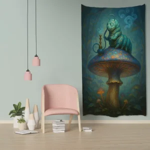 Glowing Portal Sky Colorful Surreal Art Psychedelic Fantasy Landscape Printable Wall Art Tapestry