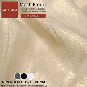 Gold 60 Grams Weight Wavy Pattern Air Circulation Quick-dry Gold Silver Linen Fabric Suitable for Women’s Dresses Chiffon Fabric