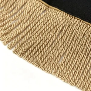 Gold Bullion Tassel Fringe Polyester Decorative Fringe Trim for Prayer Mat Curtain Sofa Pillow Islamic Home Textile Accessories
