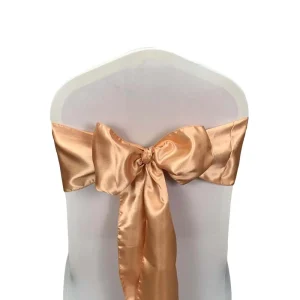 Gold Satin Wedding Chair Sashes