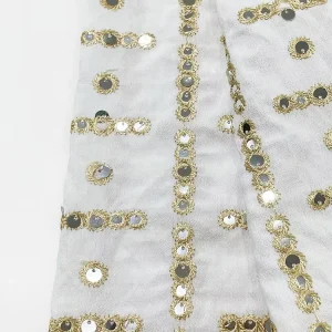 Gold Sequin Fabric Special Design 15% Nylon 85% Rayon Custom Embroidery Fabric for Women Garments