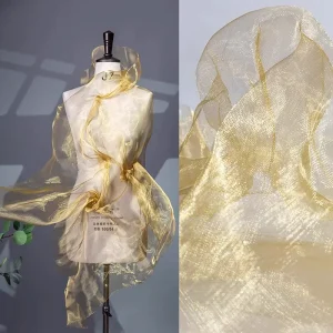 Gold Silver Malleable Steel Wire Mesh Cloud Tulle Hard Net Artistic Background Decorative Material for Modeling Costume