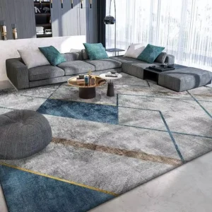 Golden Diamond Velvet Luxury Carpet Living Room Bedroom Bedside Rugs European Style Hallway Runners