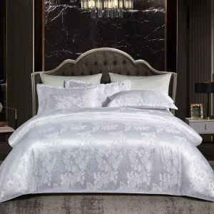 Gongsatin Jacquard Bedding Four Piece Set European Mid to High End Brushed Polyester Bed Sheet and Duvet Cover Set