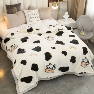 Good Quality Soft and Comfortable Raschel Blanket Durable Double-layer Home Bedroom Sofa Blanket Quilt