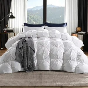 Goose Down Comforter 800 Fill Power 100% Cotton Breathable Eco Friendly Four Seasons Oversized Duvet Insert 700 Thread