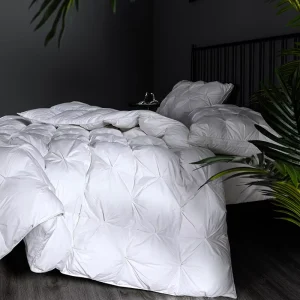 Goose Down Duvet Quilt Solid Color Pure Cotton Twisted Duvet Spring Autumn Winter Quilt Insert Warm 3D Flower Pulling
