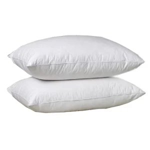 Goose Down Feather Bed Pillows for Sleeping Natural Down Pillows with 100% Cotton Fabric Soft King Size Pillows for Sleeping