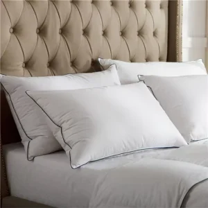 Goose Down Pillow 2 Pack Hotel Collection Bed Pillows Cotton Cover