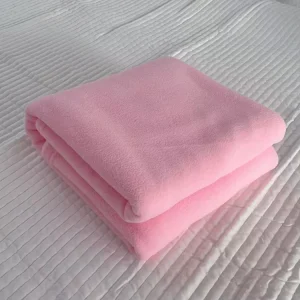 Gots Organic Oeko Tex Standard 100 Polar Recycled Plastic RPET Fleece Polyester Fabric Pet Disposable Airline Blanket
