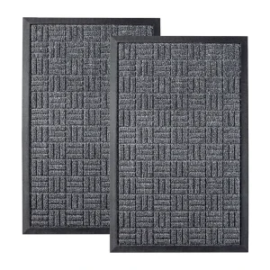 Graceline Heavy Duty Absorbent Embossed Clean Step Non slip Entry Mat Rubber Door Mat
