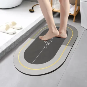 Graceline New Materials Diatom Mud Fast Drying Eco Friendly PET Friendly Anti Slip Water Absorbent Bathroom Floor Bath Mat